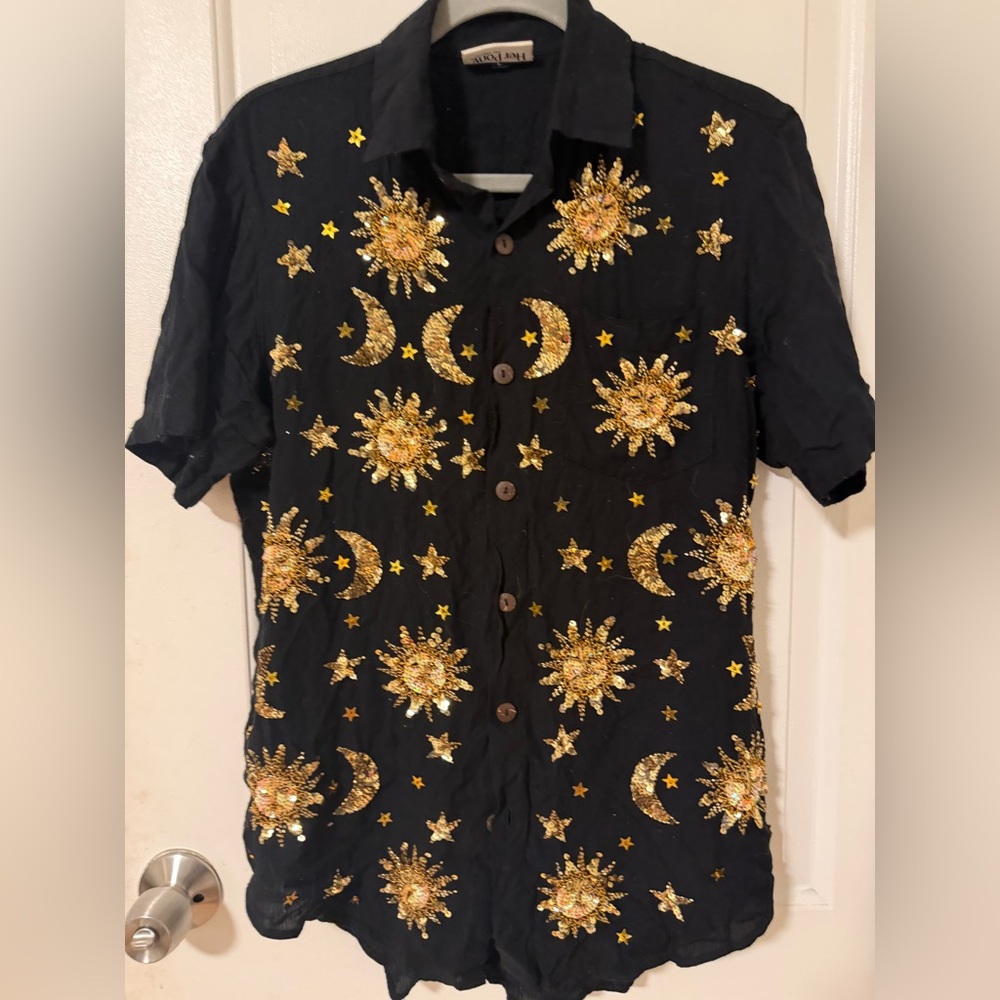 Her Pony Stella Sequin Shirt Made To Order - Size Large